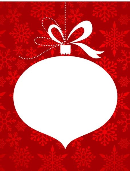 Weihnachten roter Hintergrund mit Schneeflocken Muster — Stockvektor