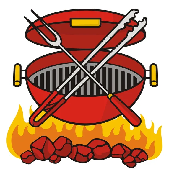 Barbeque grill — Stock Vector