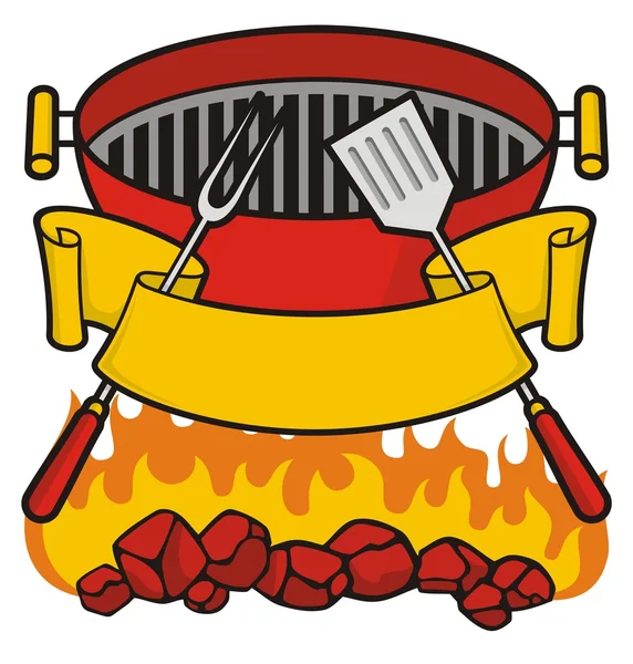 Grigliata barbecue — Vettoriale Stock