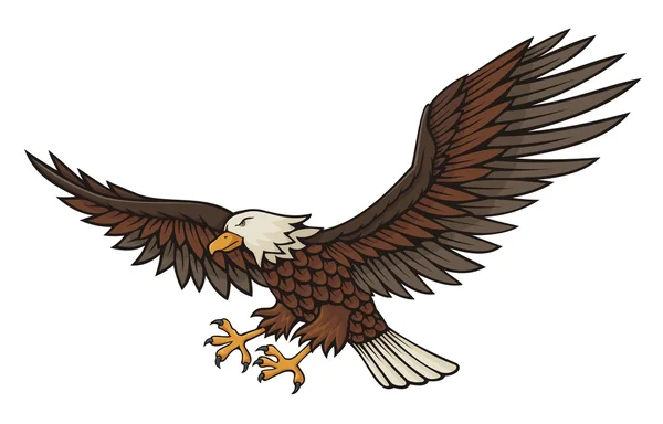 Águila atacando — Vector de stock