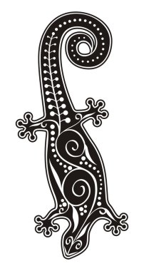 Lizard paisley clipart