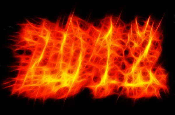 2012 fiery — Stock Photo, Image