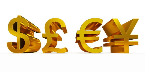 Currency symbols - solid gold