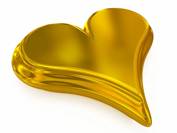 Golden heart — Stock Photo, Image