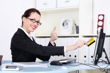 Bussines mujer en el trabajo.