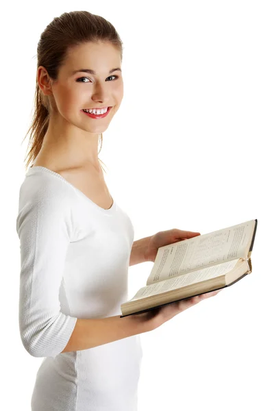 Beautiful teen with a book. — Stock Photo, Image