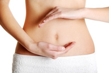 Fit belly closeup. clipart