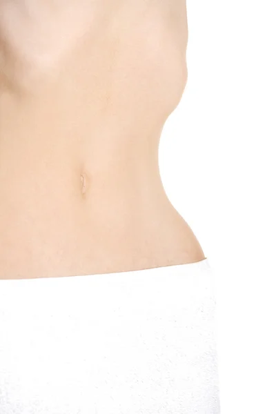 Detailní záběr na hubená břicha. — Stock fotografie