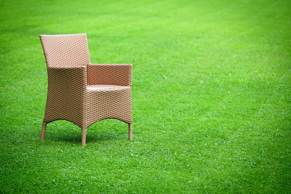 stock image Chair on green space