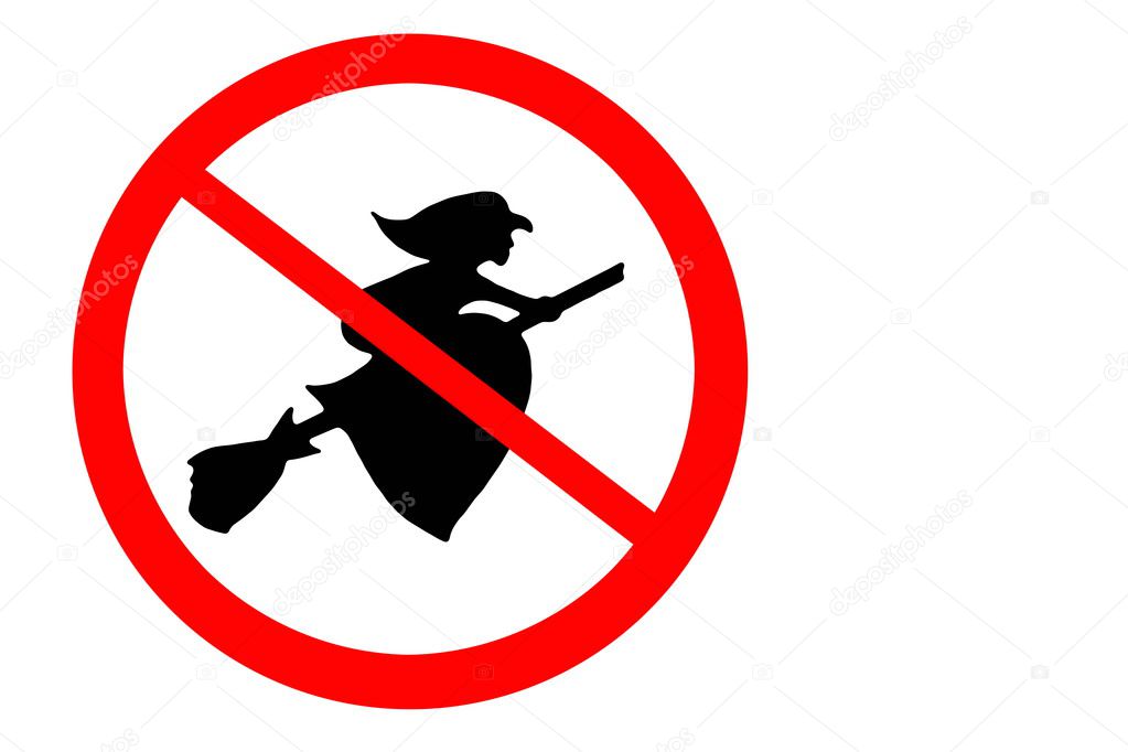 Sign banning the flying witches