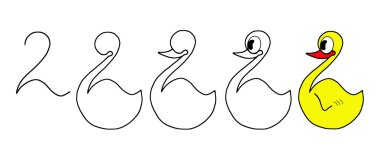 Drawing duck clipart