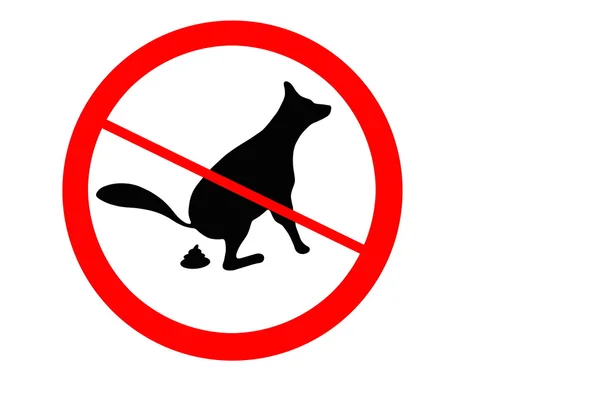 Skylt inga hundar — Stockfoto