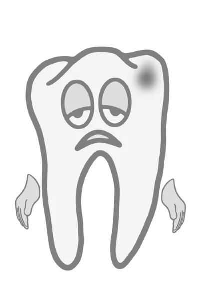 Dente molto malato — Foto Stock