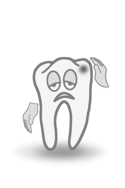 Mycket sjuk tand — Stockfoto