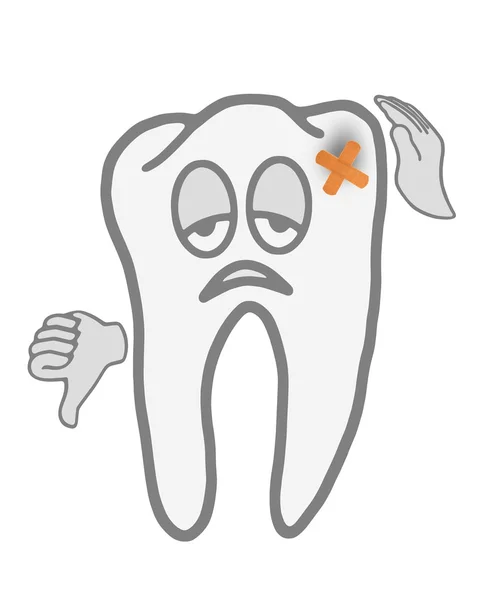 Dente muito doente — Fotografia de Stock