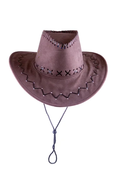 Brązowy kapelusz kowbojem — Zdjęcie stockowe