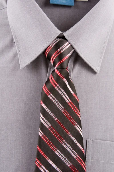Επιχείρηση γκρι πουκάμισο και γραβάτα — Φωτογραφία Αρχείου