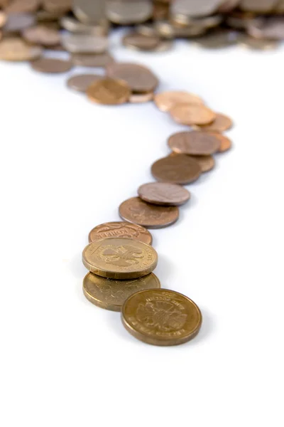 Seguimiento de las monedas — Foto de Stock