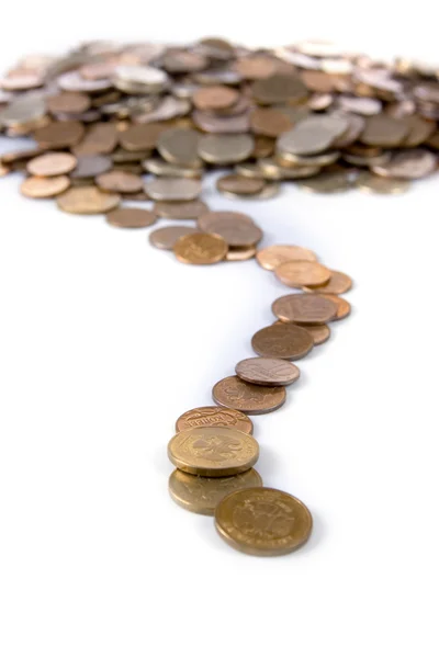 Seguimiento de las monedas — Foto de Stock
