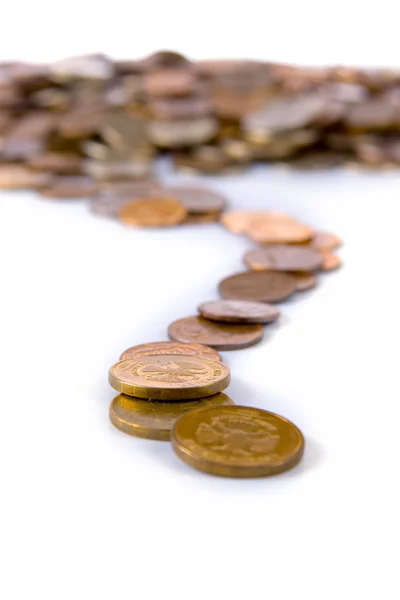 Track of the coins — Stock Photo, Image