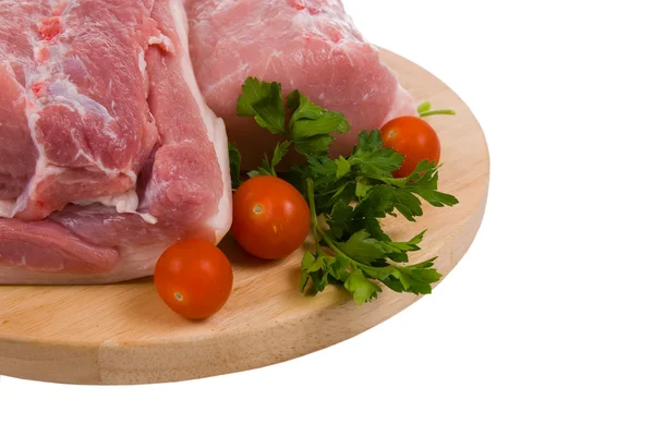 stock image Fresh meat on a wooden board