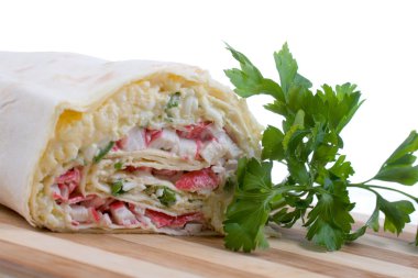 pide rulo Yengeç sopa ile