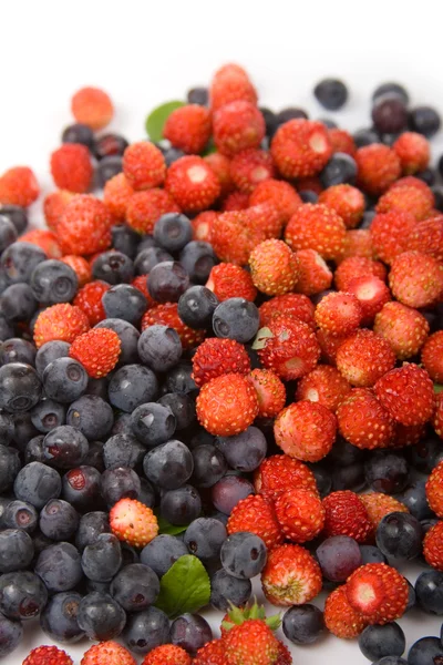 stock image Wild strawberries and blueberries