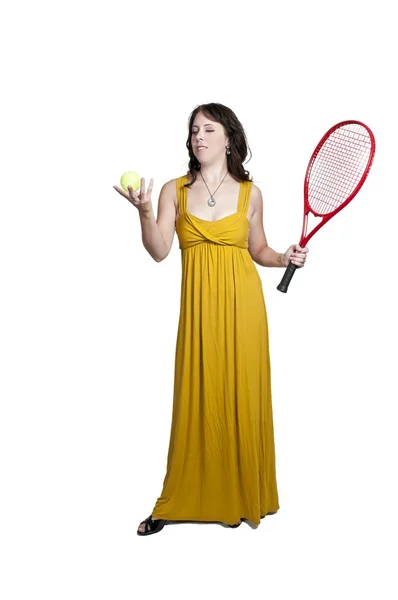 Žena hrající tenis — Stock fotografie