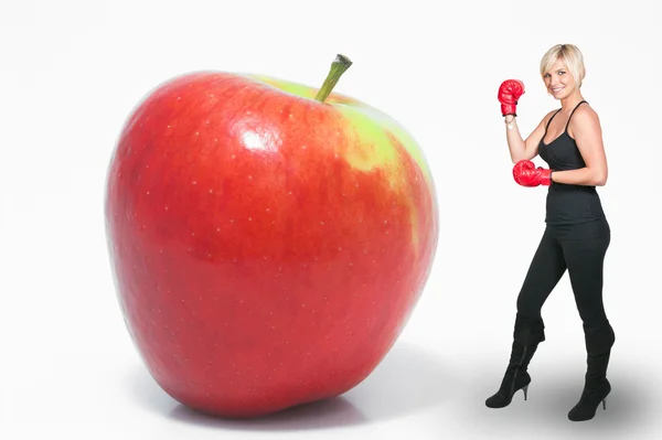 拳击苹果 — 图库照片