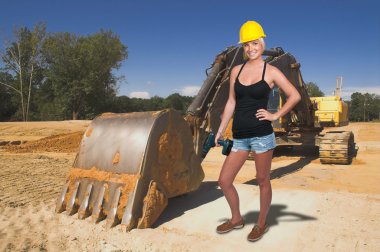 Female Construction Worker clipart