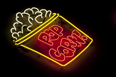 Neon Popcorn Sign clipart