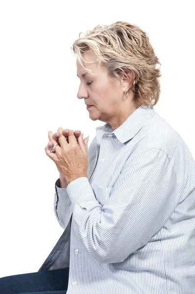 Vrouw biddend — Stockfoto