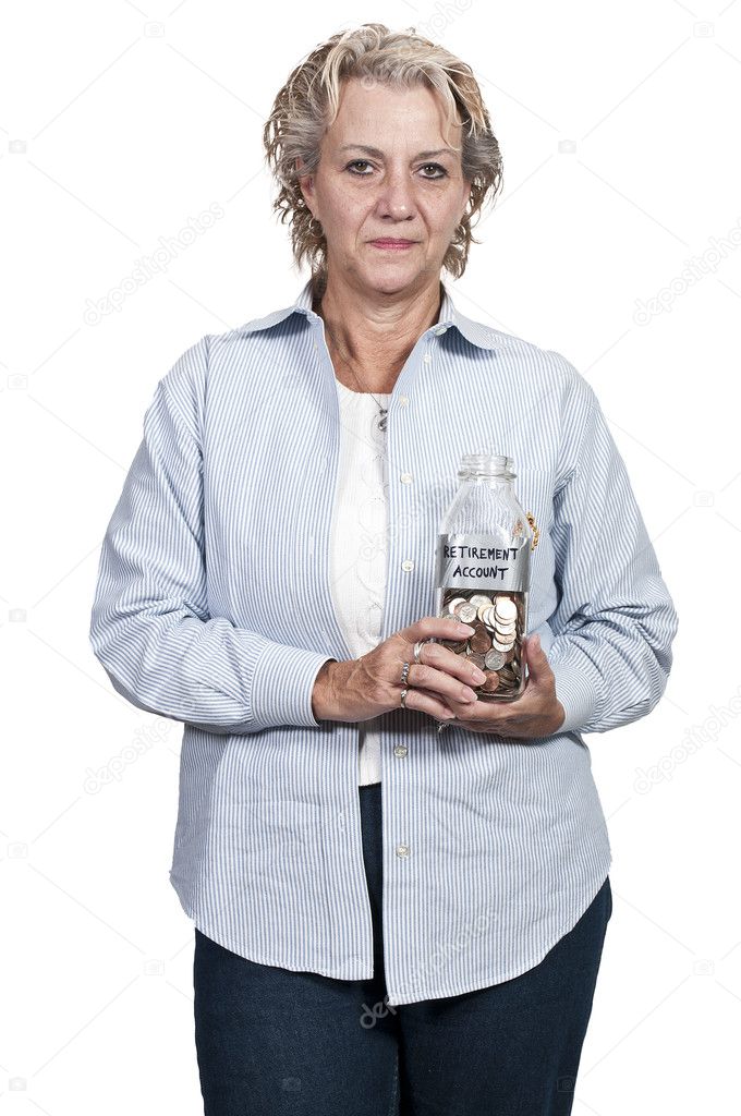 Woman Holding Her Retirement Account