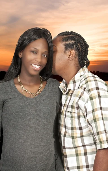 Esperando padres negro africano americano pareja —  Fotos de Stock