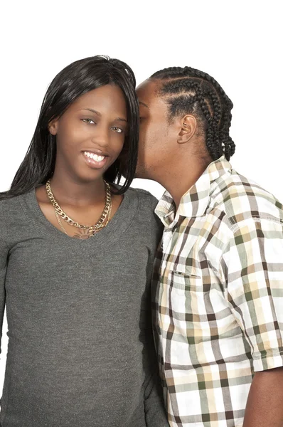 Verwacht van ouders zwarte Afrikaanse Amerikaanse echtpaar — Stockfoto