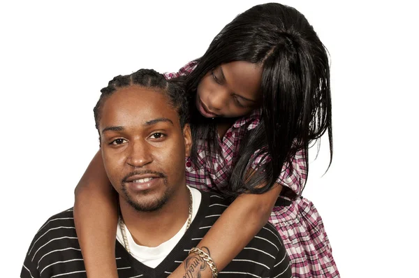Zwarte Afrikaanse Amerikaanse echtpaar — Stockfoto