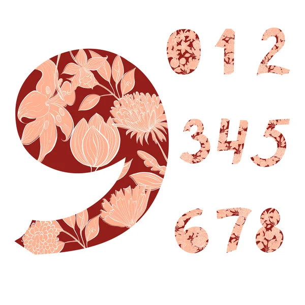 Decorative numbers — Stock Vector