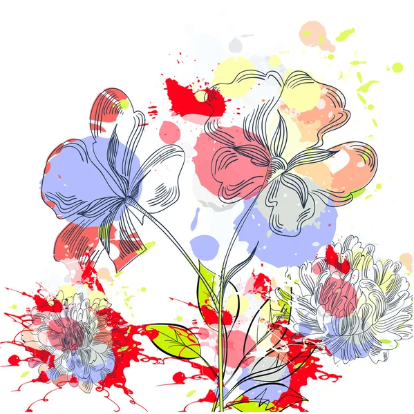 摘要花卉背景 — 图库矢量图片