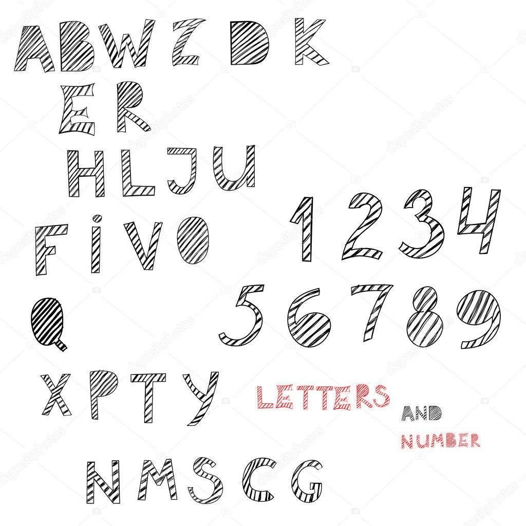 Hand drawn letters