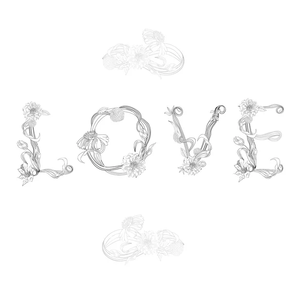 Inscription Amour — Image vectorielle