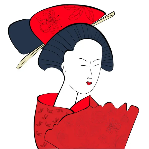 Молодая японка — стоковый вектор