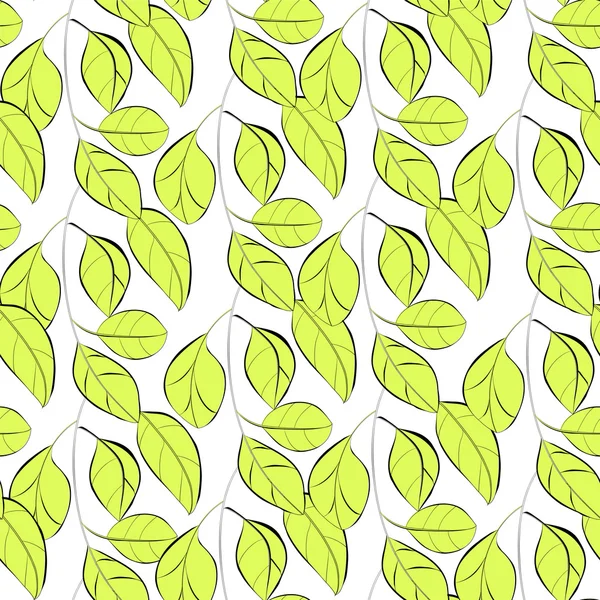 stock vector Seamless wallpaper with leaves