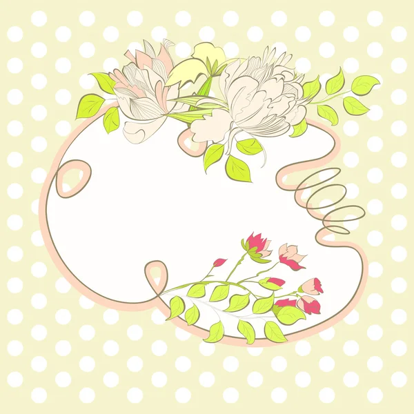 与花卉元素装饰背景 — 图库矢量图片