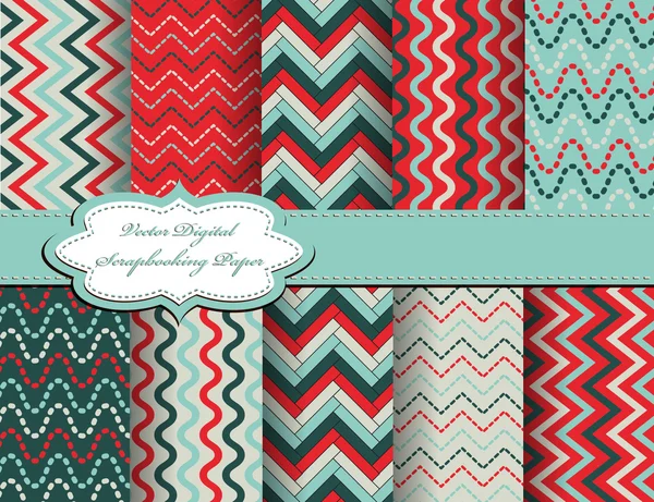 stock vector Set of zig zag vector paper for scrapbook