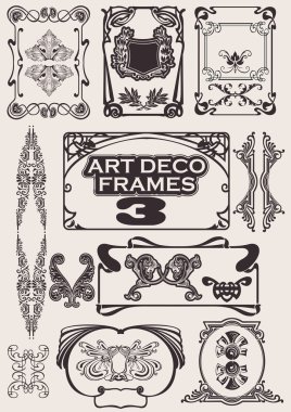 Set Of Art Deco Frames. Others In Portfolio. clipart
