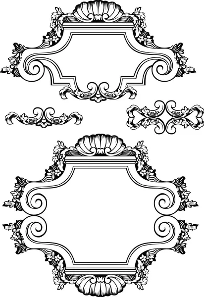Vector Antique Vintage Frames And Elements. Isolated On White Fo — Stock Vector
