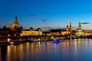 Dresden at night clipart