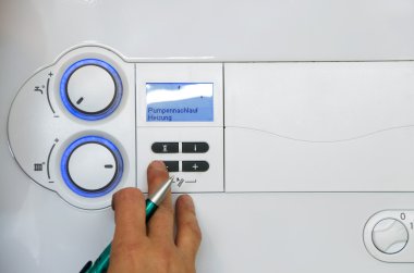 Plumber thermostat clipart