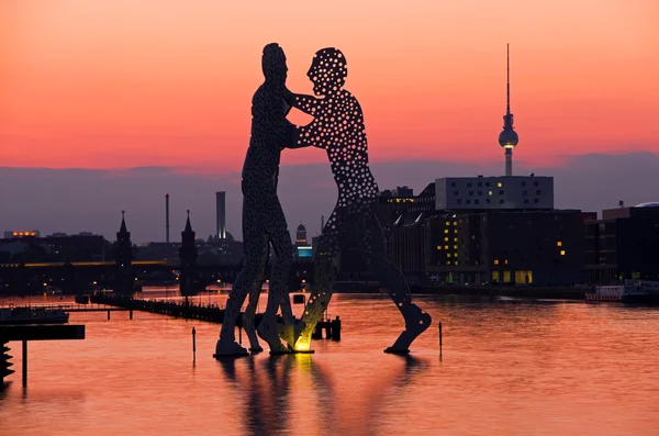 Cząsteczka mężczyzn panoramę Berlina — Zdjęcie stockowe