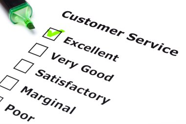 Customer service survey clipart